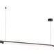 Keel LED 60 inch Satin Black Pendant Ceiling Light in 3500K