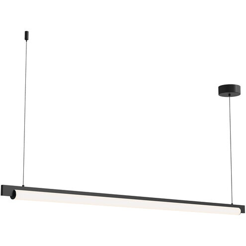 Keel LED 60 inch Satin Black Pendant Ceiling Light in 3500K