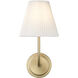 Ami Indoor Wall Sconce Wall Light in Vintage Brass