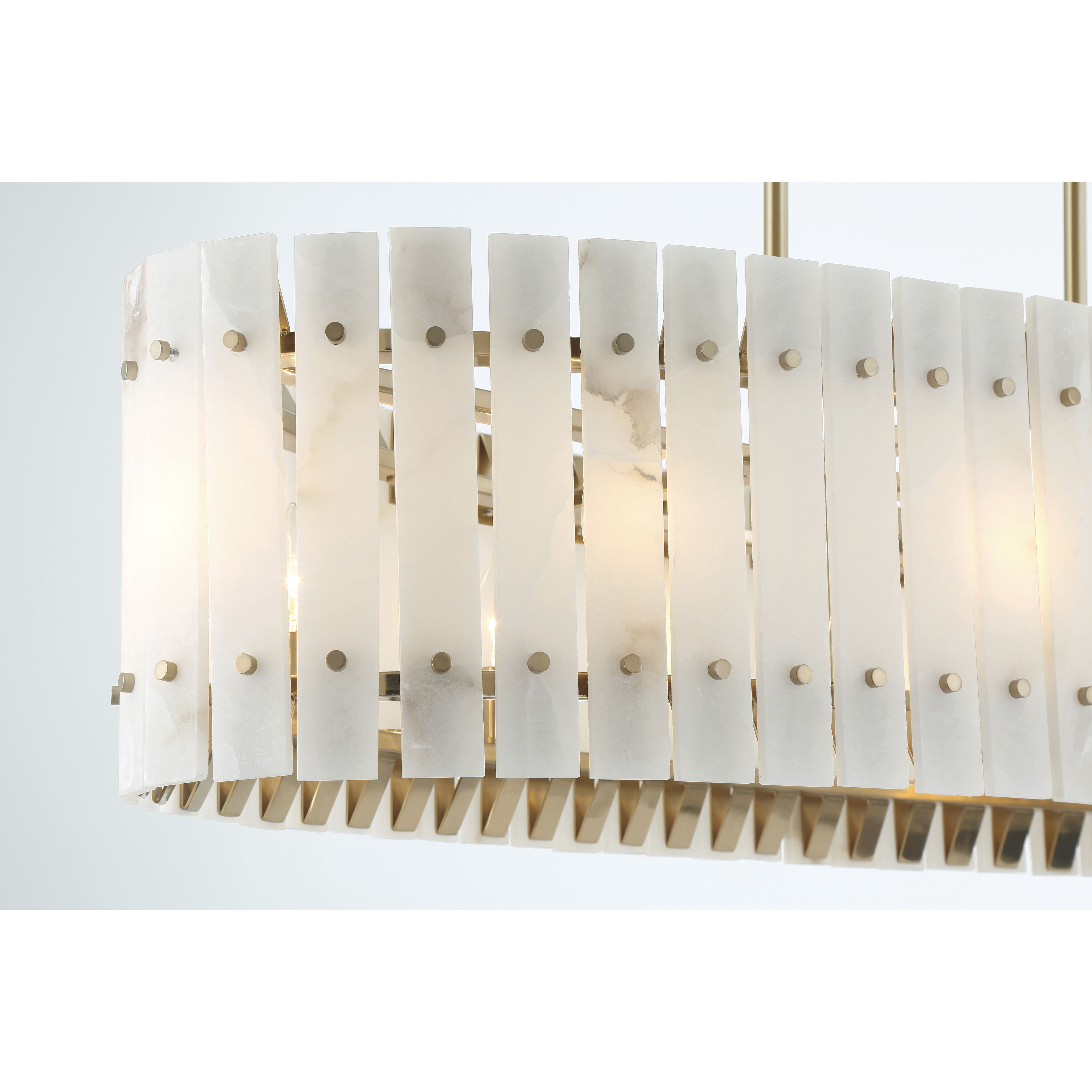 Bardon 12 Light 48 inch Celeste Brass Island Chandelier Ceiling Light