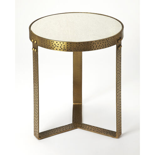 Butler Loft Elton Marble & Metal 22 X 18 inch Marble and Metal Accent Table