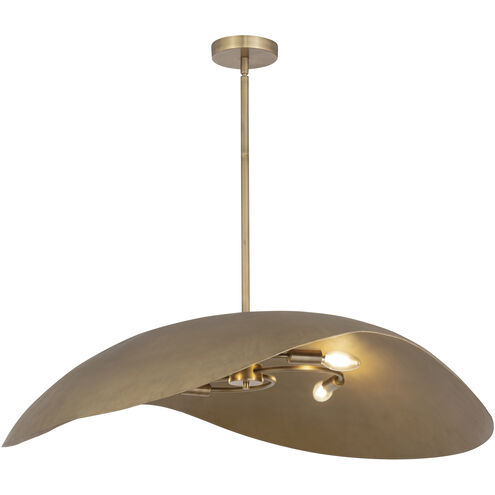 Denarii 4 Light 37 inch Natural Gold Single Pendant Ceiling Light