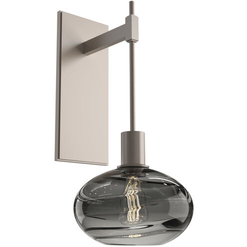 Coppa 1 Light 8 inch Beige Silver Indoor Sconce Wall Light in Metallic Beige Silver, Coppa Smoke, Tempo