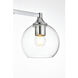 Foster 3 Light 25 inch Chrome Bath Sconce Wall Light