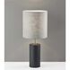 Dean 31 inch 100.00 watt Black Poplar Wood with Antique Brass Accent Table Lamp Portable Light