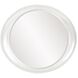 Ellipse 39 X 35 inch Glossy White Wall Mirror