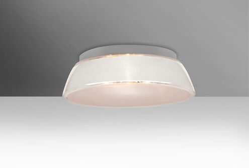 Pica 14 1 Light 11 inch Flush Mount Ceiling Light in Incandescent, White Sand Glass