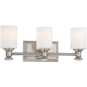 Harbour Point 3 Light 21 inch Brushed Nickel Bath Light Wall Light