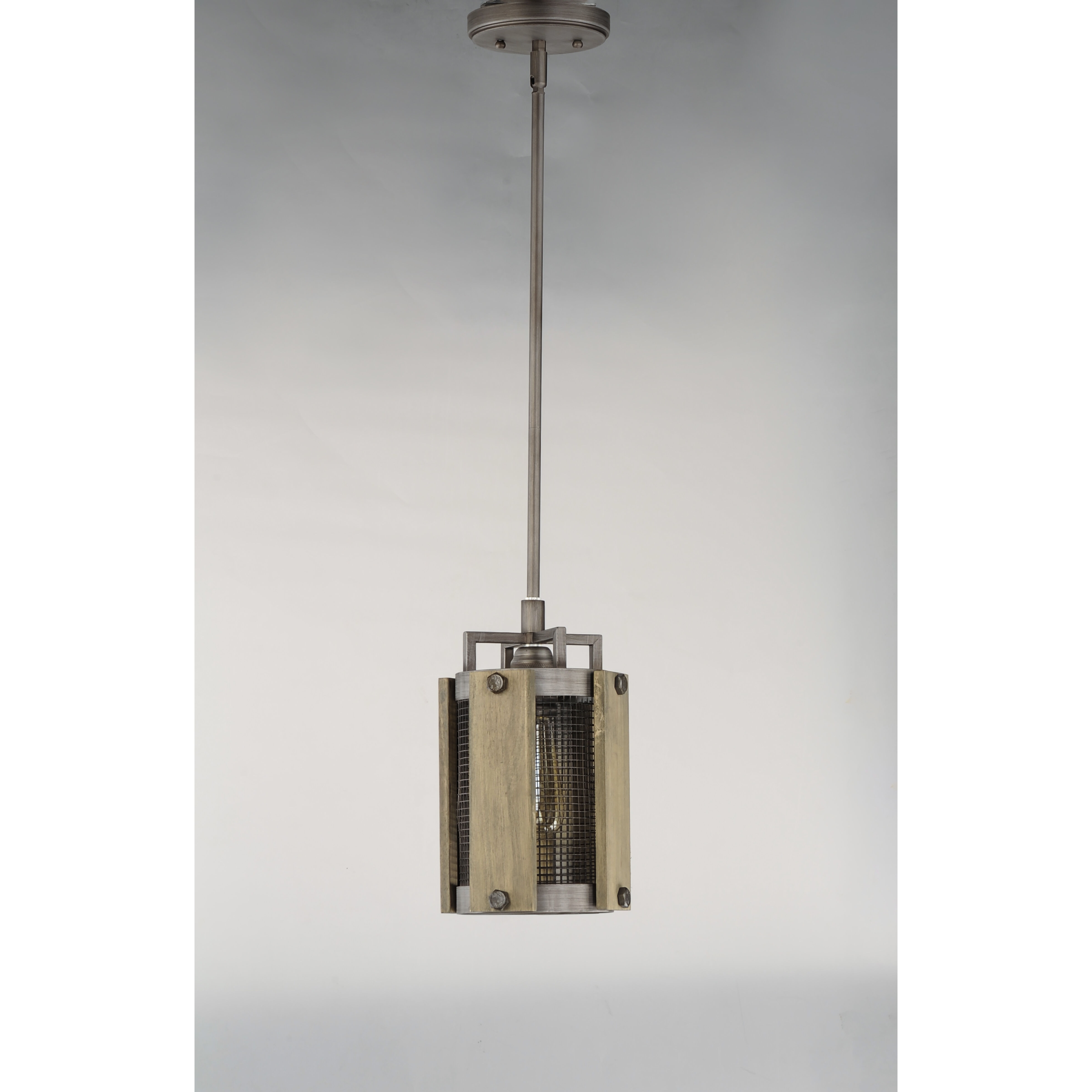 Outland 1 Light 7 inch Barn Wood/Weathered Zinc Single Pendant Ceiling Light