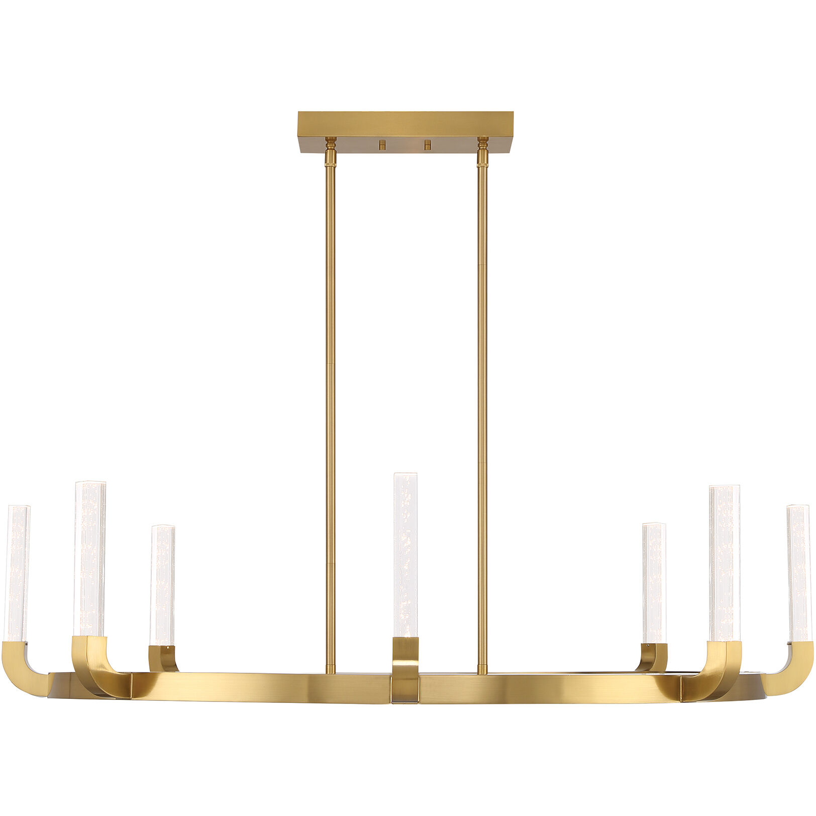 Del Mar LED 48 inch Warm Brass Chandelier Ceiling Light