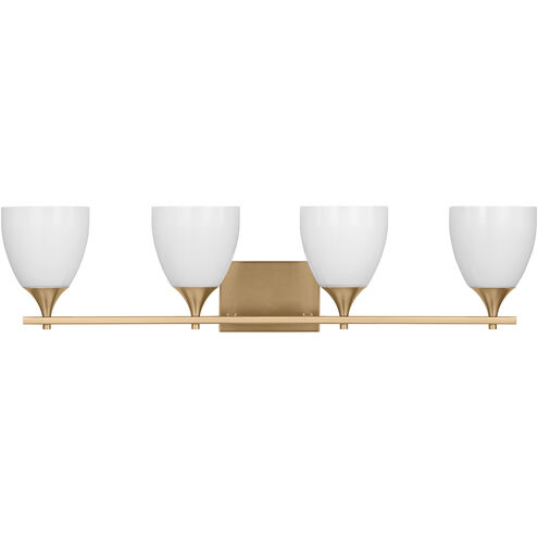 Drew & Jonathan Toffino 4 Light 36 inch Satin Brass Wall Bath Fixture Wall Light