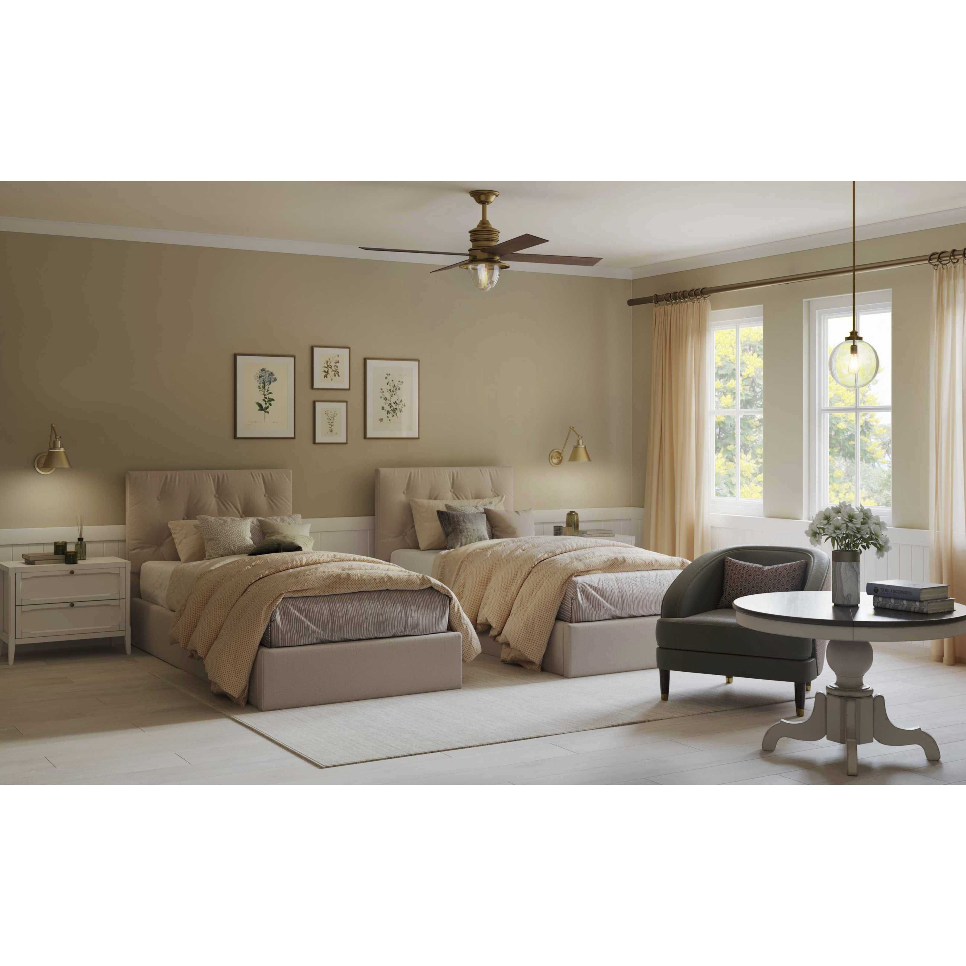 Hinton 18 inch 60.00 watt Vintage Brass Swing Arm Wall Light