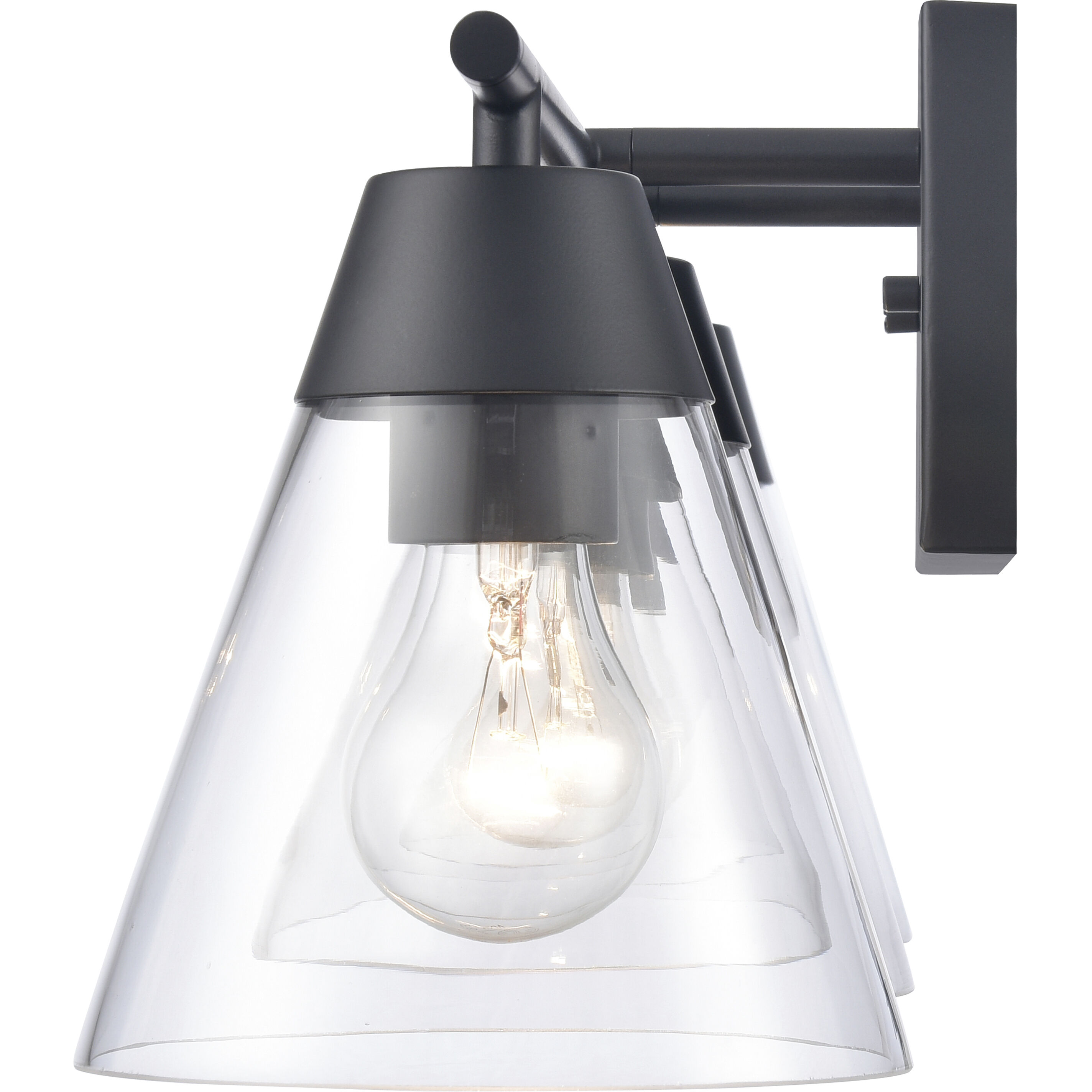 Vivica 3 Light 24 inch Matte Black Vanity Light Wall Light