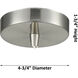 Edison Colton LED 6 inch Brushed Satin Nickel Mini Pendant Ceiling Light
