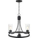 Livingston 3 Light 20 inch Black Chandelier Ceiling Light