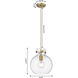 Downtown Urban Newton Sphere 1 Light 10 inch Polished Nickel Mini Pendant Ceiling Light in Matte White