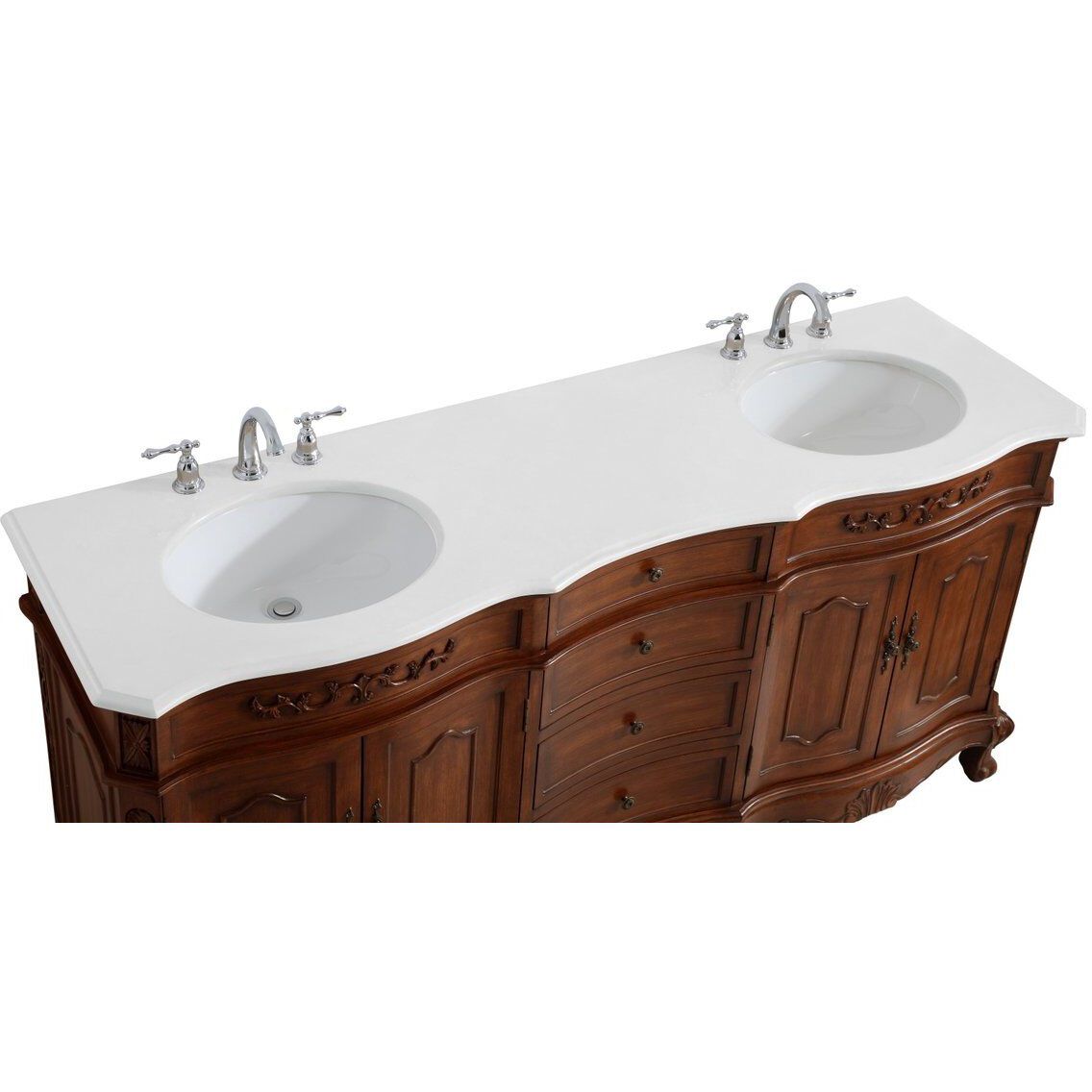 Danville 72 X 21 X 36 inch Teak Vanity Sink Set