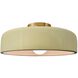 Radiance LED 13 inch Vanilla Gloss and Brushed Brass Semi Flush Ceiling Light