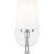 Henri 1 Light 6.5 inch Chrome Bathroom Vanity Wall Light