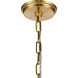 Marin 1 Light 14 inch Satin Brass with White Pendant Ceiling Light
