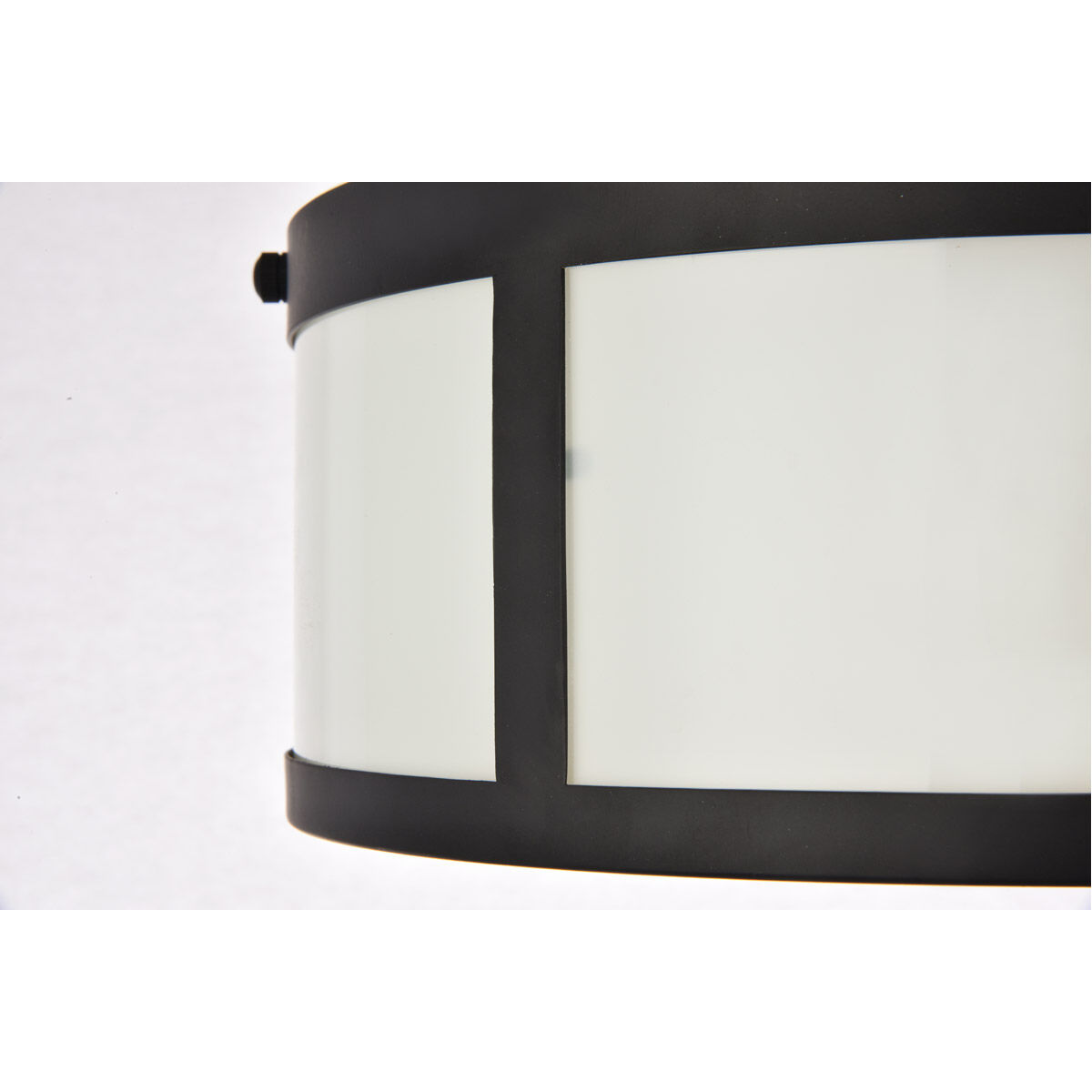 Hadrian 2 Light 12 inch Flat Black and White Flush Mount Ceiling Light