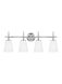 Driscoll 4 Light 30.75 inch Chrome Wall Bath Fixture Wall Light