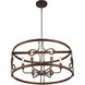 Yorkville 6 Light 24 inch Aged Darkwood/Silver Patina Pendant Ceiling Light