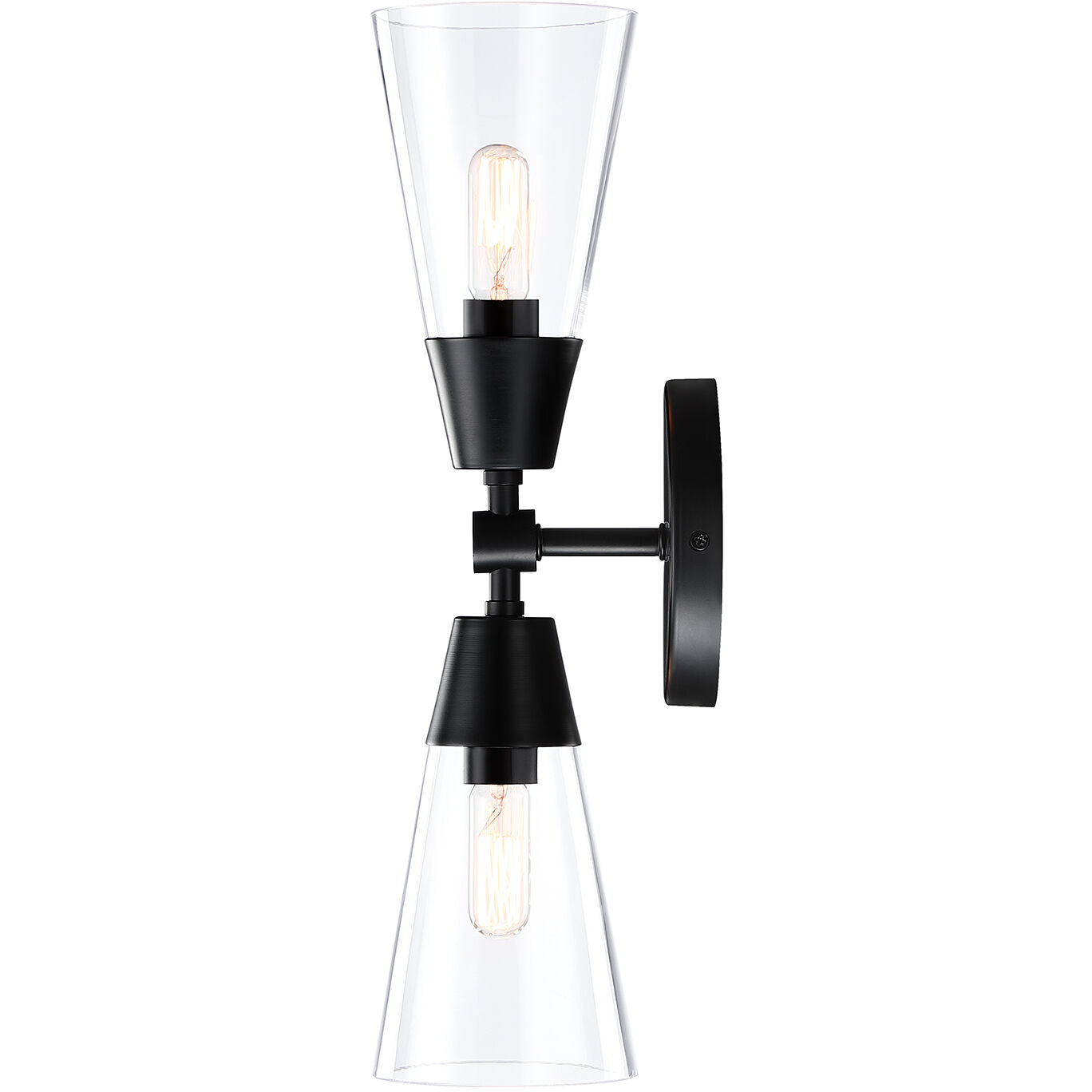 Norro 2 Light 16.75 inch Matte Black Wall Sconce Wall Light