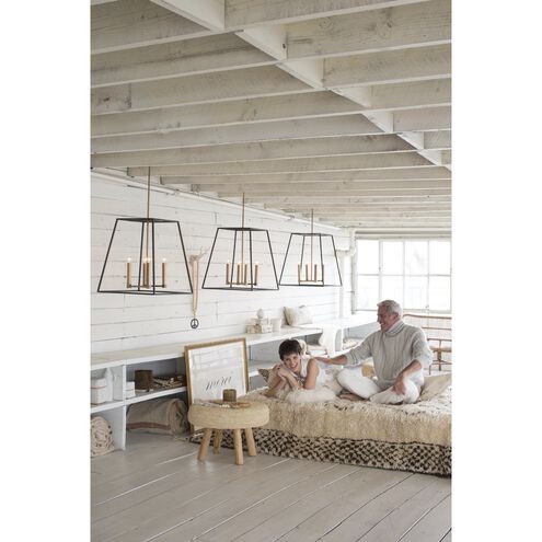 Fulton 4 Light 22 inch Bronze with Heirloom Brass Indoor Foyer Light Ceiling Light