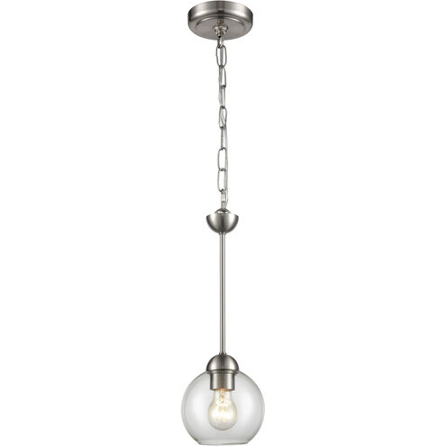 Astoria 1 Light 6 inch Brushed Nickel Mini Pendant Ceiling Light