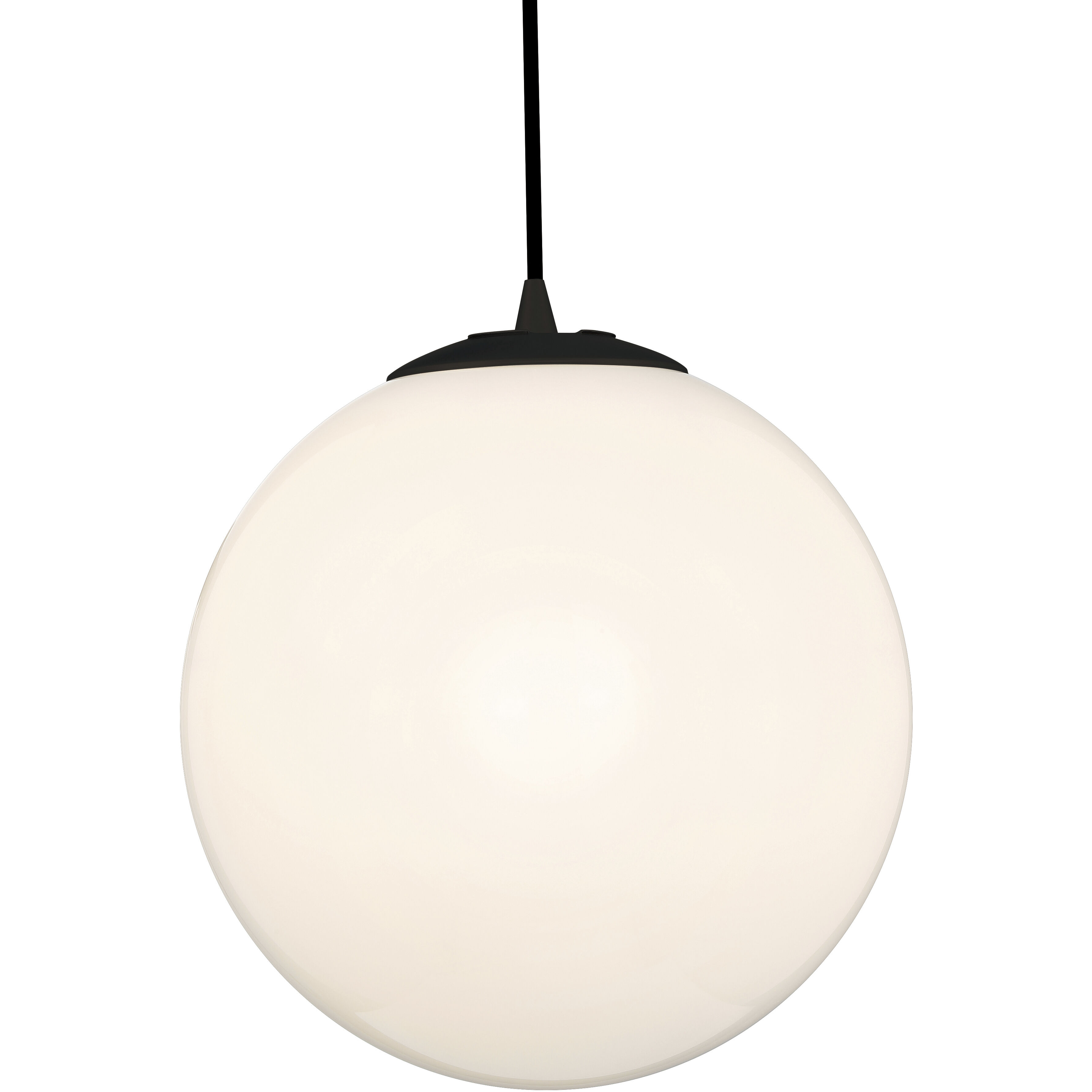Pearl 15.75 inch Matte Black Pendant Ceiling Light