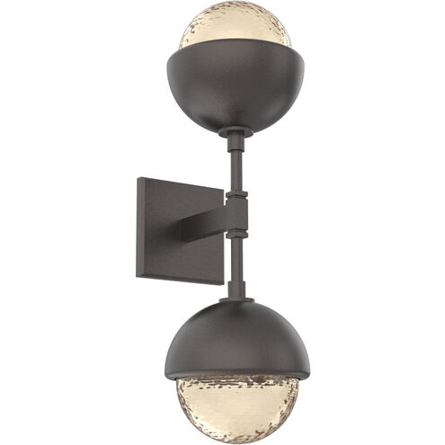 Cabochon LED 7.7 inch Graphite Sconce Wall Light in Amber, 2700K LED