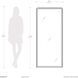 Marilyn 71 X 32 inch Chrome Illuminated Floor Mirror