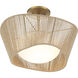 Key Largo 1 Light 16 inch Soft Brass Semi Flush Ceiling Light