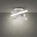 Chaos 1 Light 17.3 inch Brushed Aluminum Semi-Flush Mount Ceiling Light