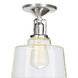 Union Square Buffy 1 Light 7 inch Satin Nickel Flush Mount Ceiling Light