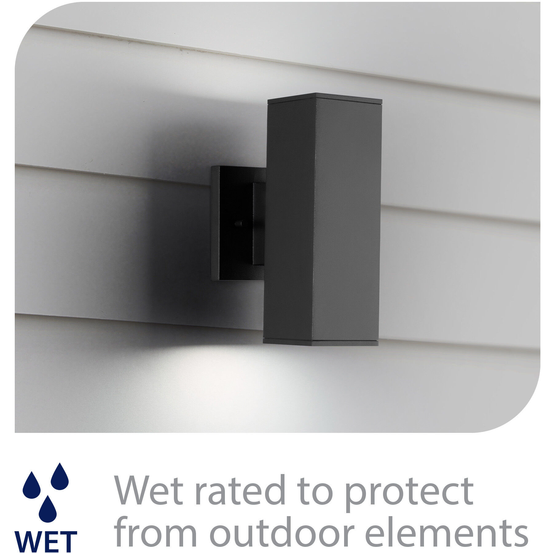 Cubix LED 9.42 inch Black Outdoor Wall Lighting in 3000K, WAC Limited