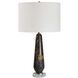 Dames 26.75 inch 150 watt Dark Marble snd Antique Brass Table Lamp Portable Light