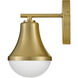 Haddie LED 7.25 inch Lacquered Brass Bath Light Wall Light