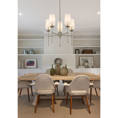 Emily 5 Light 28 inch Brushed Nickel Chandelier Ceiling Light