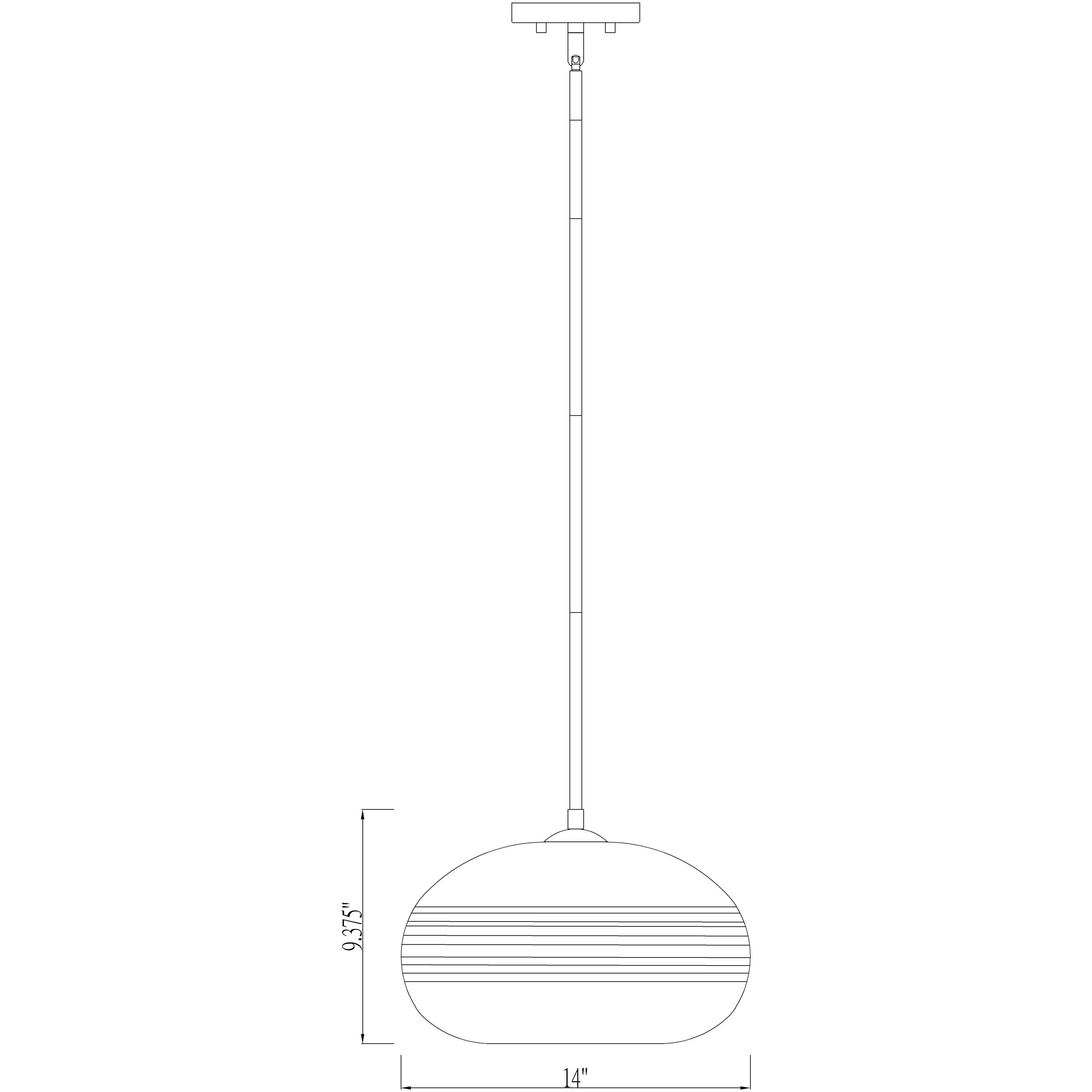 Harmony 1 Light 14 inch Brushed Nickel Pendant Ceiling Light