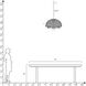 Kamari 3 Light 35.5 inch Antique Brass Pendant Ceiling Light