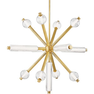 Atom LED 50 inch Vintage Brass Chandelier Ceiling Light