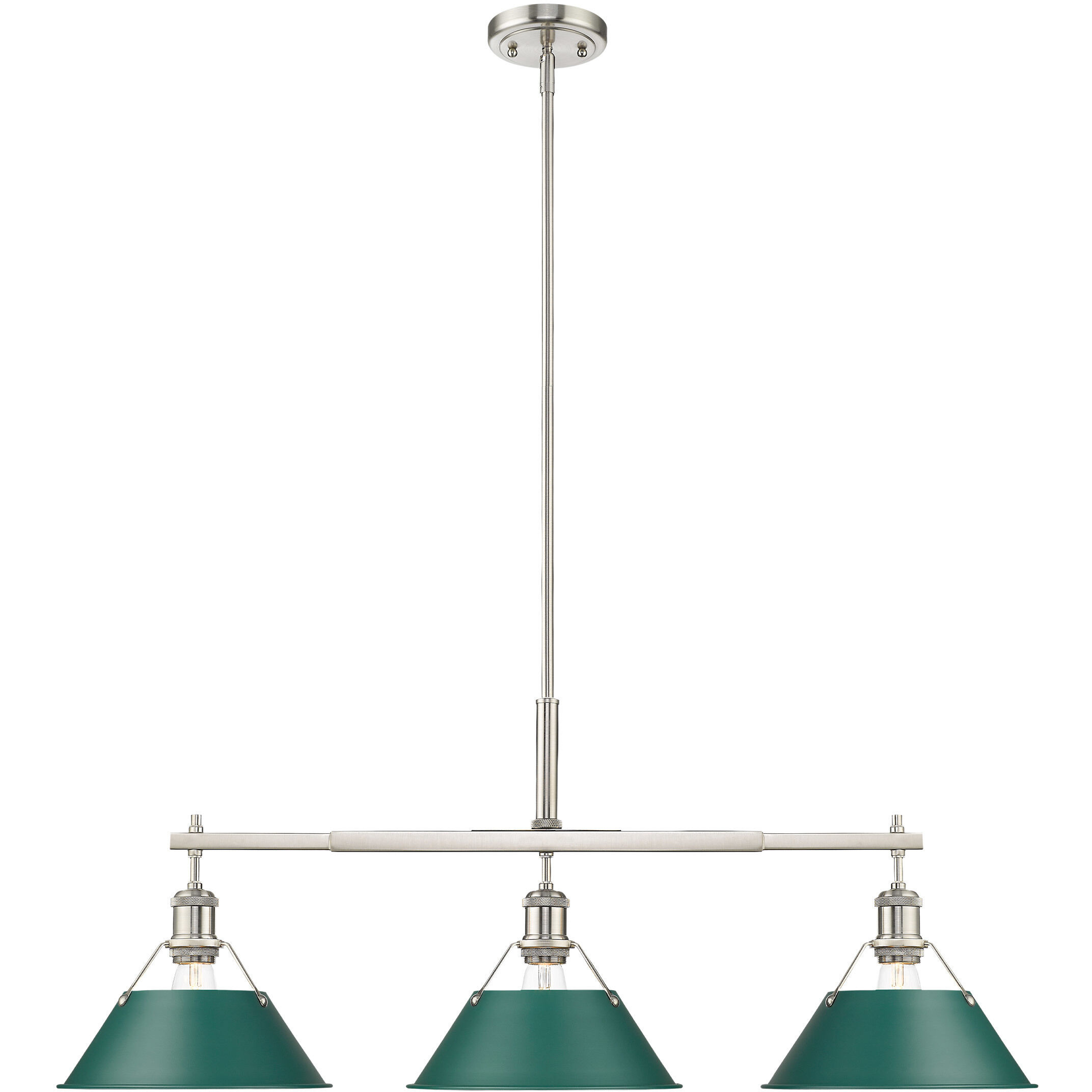 Yep Orwell Island Light Ceiling Light in Pewter, Pine Green