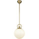 Alora Mood Fiore 1 Light 9.88 inch Brushed Gold Pendant Ceiling Light
