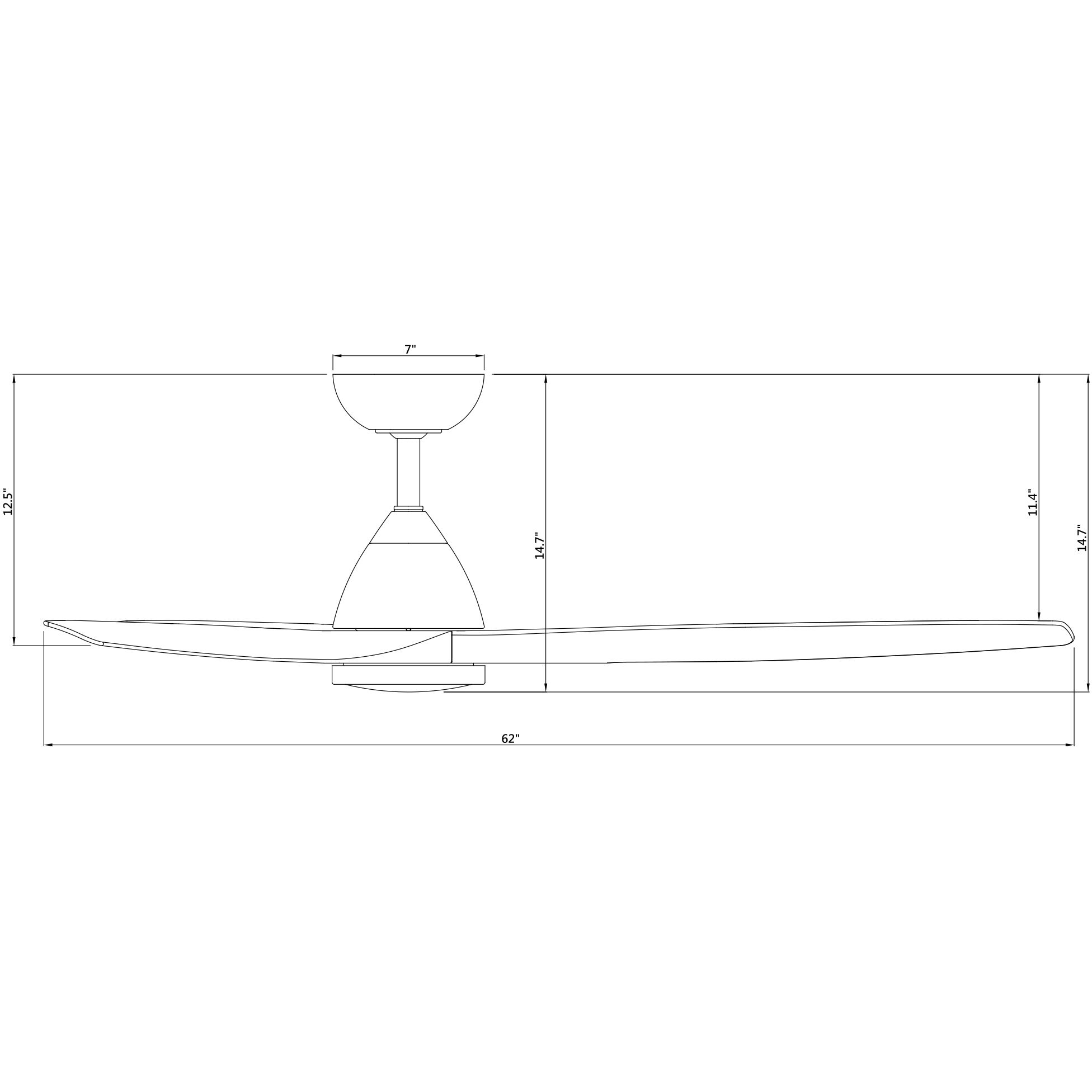Skylark 62 inch Soft Brass and Matte White with Matte White Blades Downrod Ceiling Fan in Soft Brass Matte White