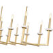 Gaultier 12 Light 56.75 inch Mondern Gold Linear Chandelier Ceiling Light in Modern Gold