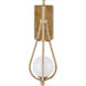 Passageway 1 Light 7.75 inch Natural and Gold with White ADA Wall Sconce Wall Light