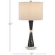 Edelmar 30 inch 150 watt Natural/Natural Brass/Clear Table Lamp Portable Light