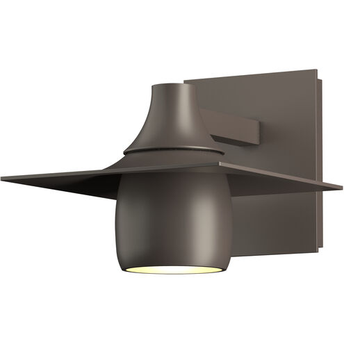 Hood 1 Light 6.8 inch Coastal Dark Smoke Outdoor Sconce